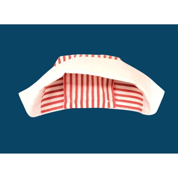 Vintage Candy Striper Uniform 1970s Red White Top Pants Hat 3 Piece Set Imperial - Picture 8 of 16